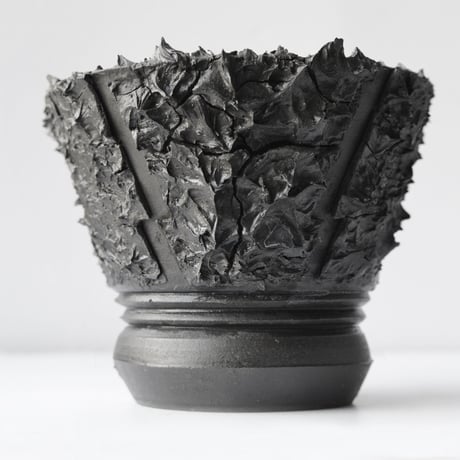 ＜ceramic pot＞  √ ROOT Matt Black type_A