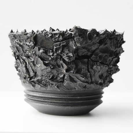 ＜ceramic pot ＞ SHARK_MattBlack type_02