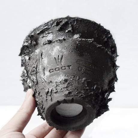 ＜ceramic pot ＞√ROOT   Metallic type +drip+Secret logo_B