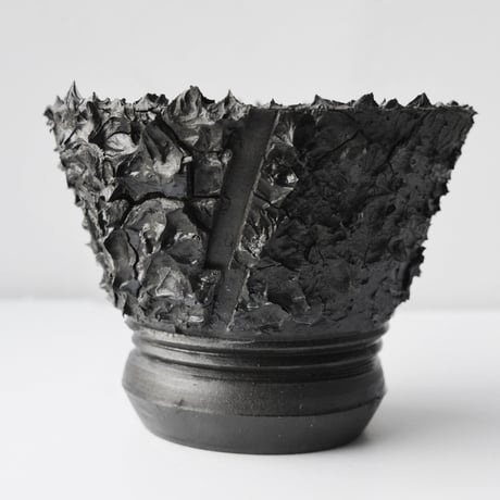 ＜ceramic pot＞  √ ROOT Matt Black type_A