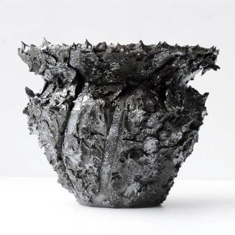 ＜ceramic pot ＞√ROOT   Metallic type +drip+Secret logo_B