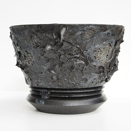 <ceramic pot ＞ SHARK  Matt Black type+drip_ZR_03