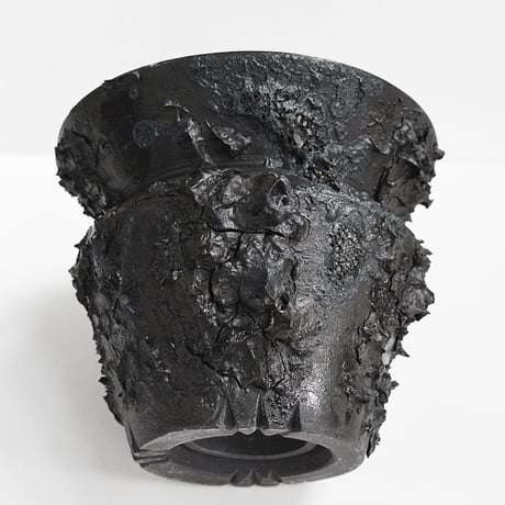 ＜ceramic pot ＞ SHARK  Matt Black type_PH09