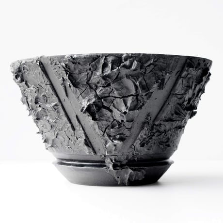 ＜ceramic pot ＞√ROOT   MattBlack type__LF09