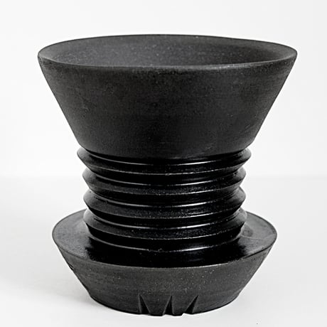 ＜ceramic pot ＞LOOP  Matt Black type_JL05