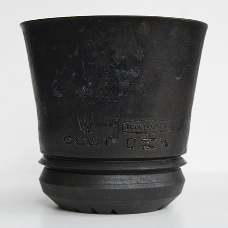 ＜ceramic pot ＞ GRAFFITI  Matt Black type_GA06