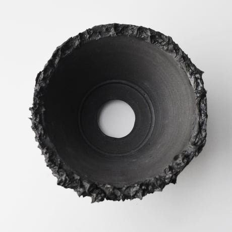 ＜ceramic pot ＞ SHARK_MattBlack type_02