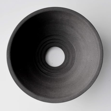 ＜ceramic pot ＞LOOP  Matt Black type_GJ02