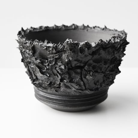 ＜ceramic pot ＞ SHARK_MattBlack type_02