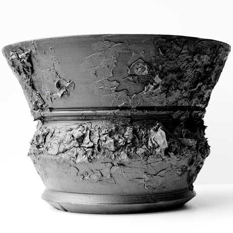 ＜ceramic pot ＞ GRAFFITI  Matt Black type_UC01
