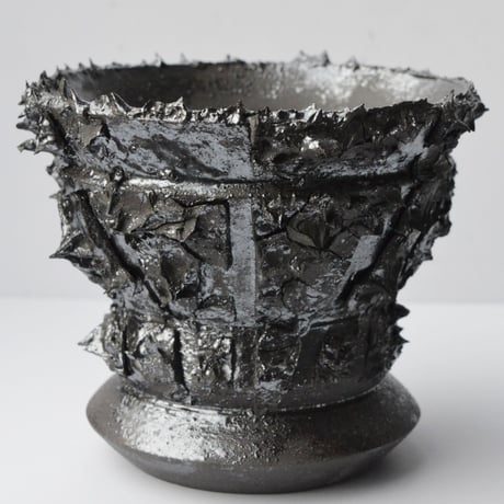 ＜ceramic pot ＞THUNDER   Metallic type  030