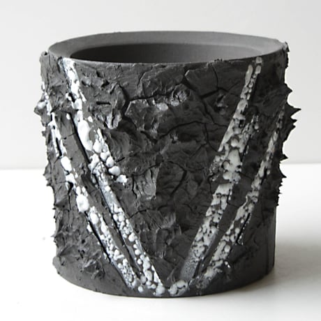 ＜ceramic pot ＞√ROOT   MattBlack type_VCU02