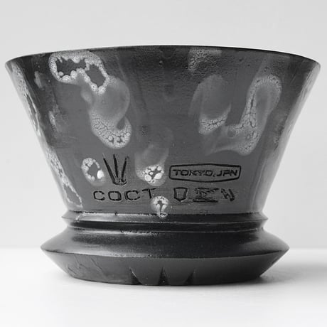 ＜ceramic pot ＞√ROOT MattBlack+W type_UC02