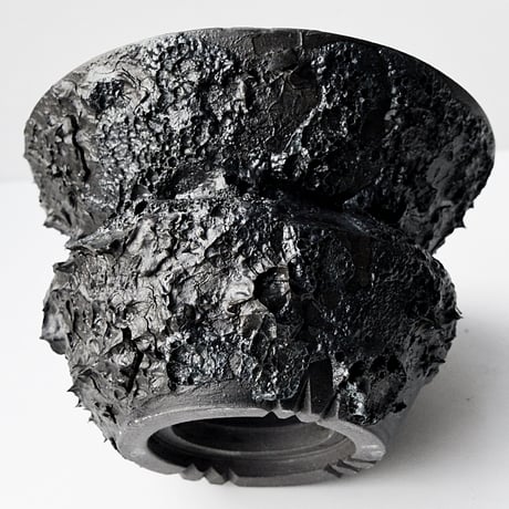 ＜ceramic pot ＞ SHARK  Matt Black type_TD07