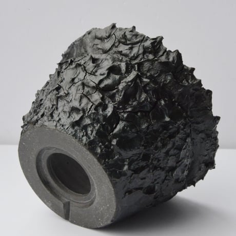 ＜ceramic pot ＞ SHARK  Matt Black type  SD