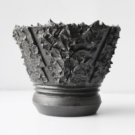 ＜ceramic pot＞  √ ROOT Matt Black type_A