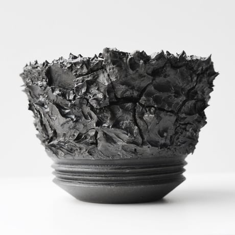 ＜ceramic pot ＞ SHARK_MattBlack type_02