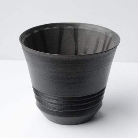 <ceramic pot ＞ SHARP EDGE  Matt Black type+drip_SH_C