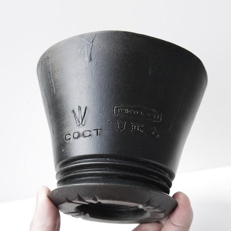 <ceramic pot ＞ SHARP EDGE  Matt Black type+drip_GX_01