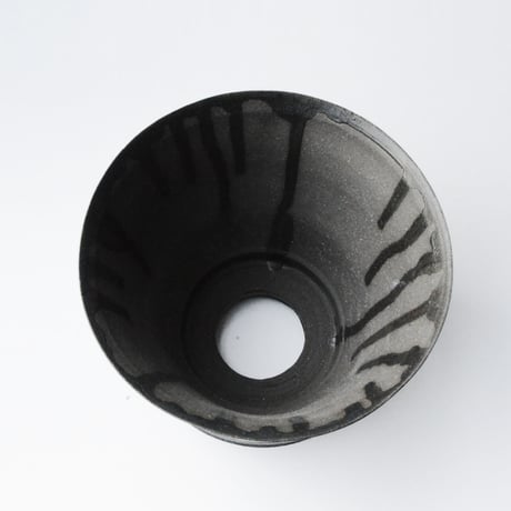 <ceramic pot ＞ SHARP EDGE  Matt Black type+drip_SH_D