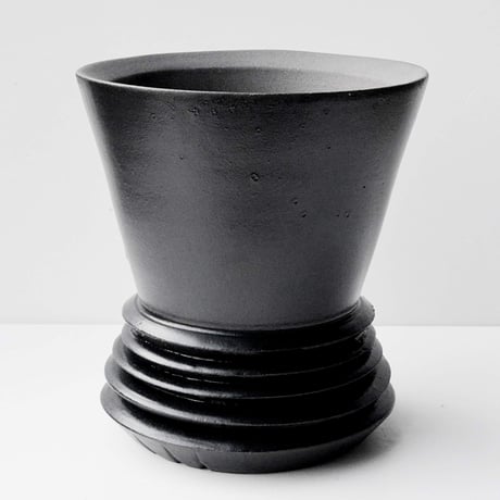 ＜ceramic pot ＞LOOP  Matt Black type_GJ05