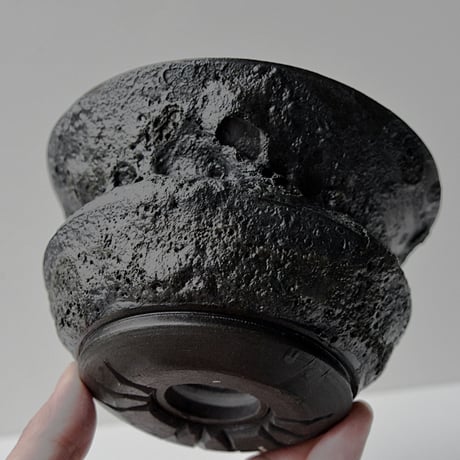 ＜ceramic pot ＞ GRAFFITI  Matt Black type_GB03