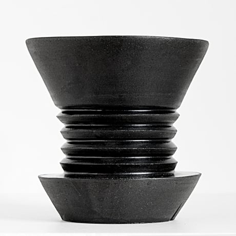 ＜ceramic pot ＞LOOP  Matt Black type_JL05