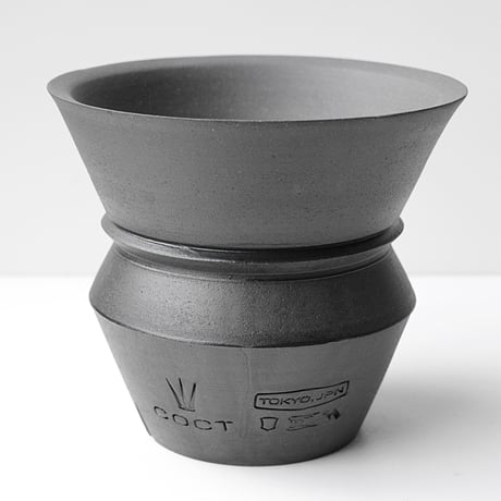 ＜ceramic pot ＞LOOP  DarkGray type_UC03