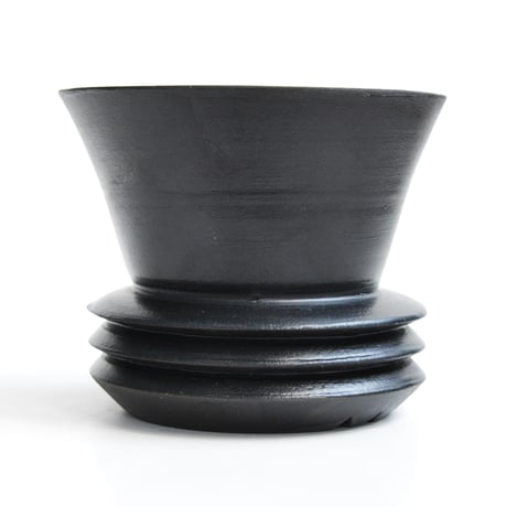 <ceramic pot ＞ SHARP EDGE  Matt Black type+drip_ZR_01