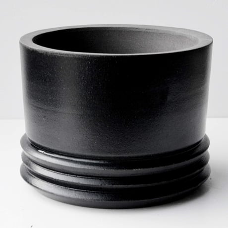 ＜ceramic pot ＞LOOP  Matt Black type_GJ06