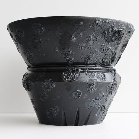 ＜ceramic pot ＞√ROOT MattBlack_UK06