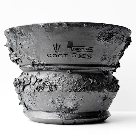 ＜ceramic pot ＞ GRAFFITI  Matt Black type_UC01