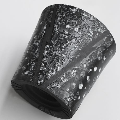＜ceramic pot ＞√ROOT MattBlack+W type_UK01