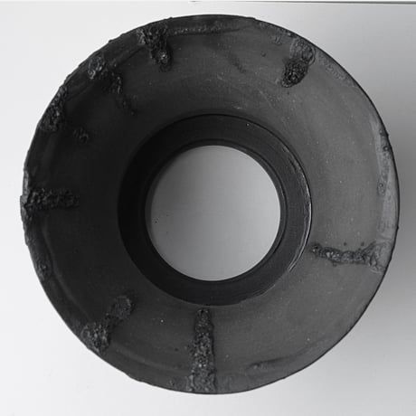 ＜ceramic pot ＞ GRAFFITI  Matt Black type_UC06