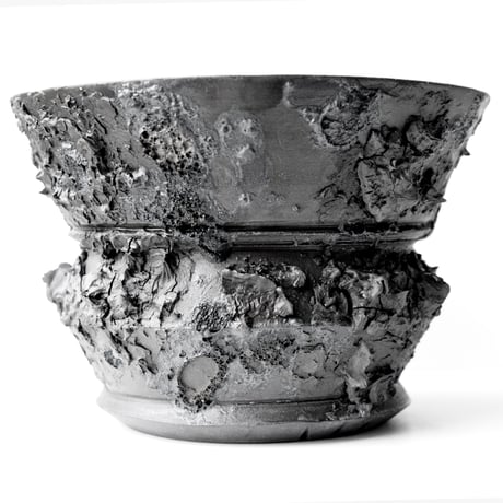 ＜ceramic pot ＞ GRAFFITI  Matt Black type_UC01