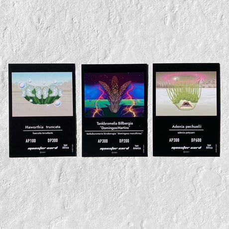 ＜Trading Cards ＞monster plants set 18Cards  トレーディングカードセット18枚入