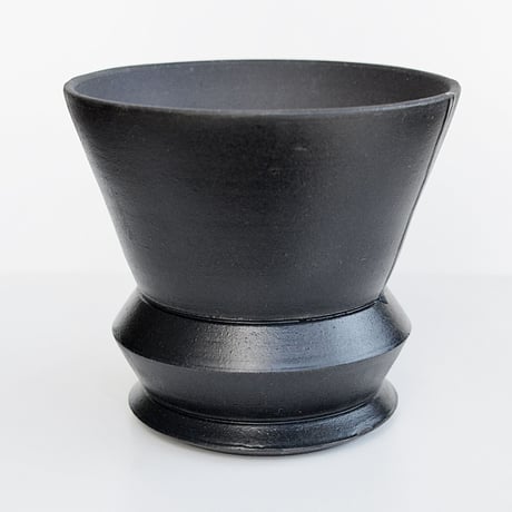 ＜ceramic pot＞SHARP EDGE Matt Black type_KL012