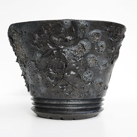 <ceramic pot ＞ SHARK  Matt Black type+drip_ZR_04