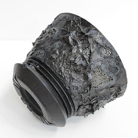 <ceramic pot ＞ SHARK  Matt Black type+drip_ZR_03