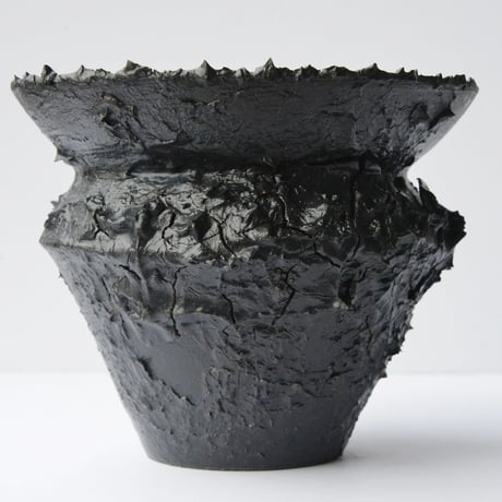 ＜ceramic pot ＞ SHARK  Matt Black type  SB