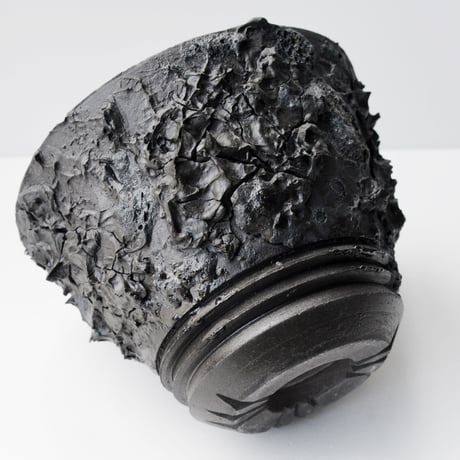 ＜ceramic pot ＞ SHARK  Matt Black type_MO01