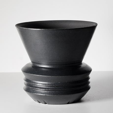 ＜ceramic pot ＞LOOP  Matt Black type_MK014