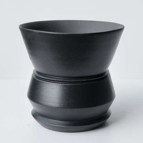 ＜ceramic pot＞SHARP EDGE Matt Black type_TD05