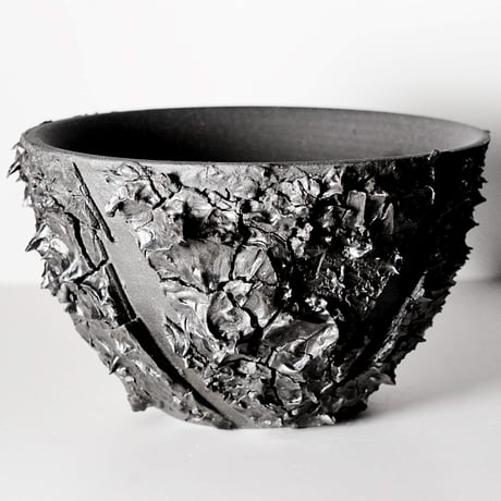 ＜ceramic pot ＞√ROOT MattBlack type__UJ01