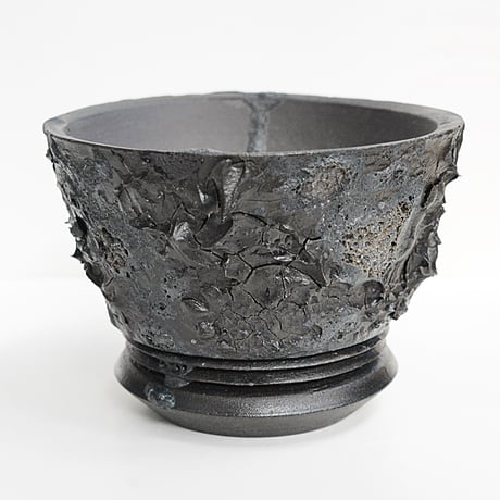 <ceramic pot ＞ SHARK  Matt Black type+drip_ZR_03