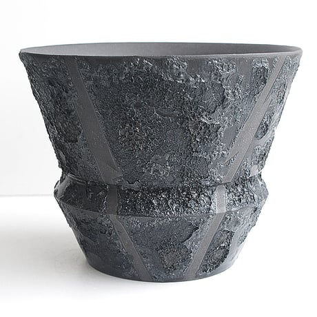 ＜ceramic pot ＞√ROOT MattBlack_UK02