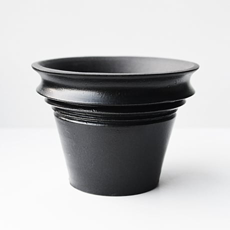 ＜ceramic pot ＞ LOOP Matt Black type+drip_PH_06