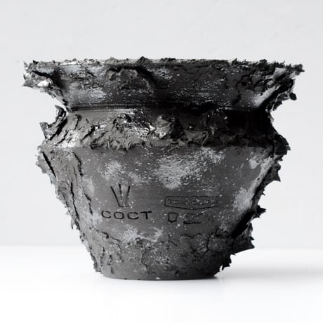 ＜ceramic pot ＞√ROOT   Metallic type +drip+Secret logo_B