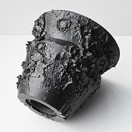 ＜ceramic pot ＞ SHARK  Matt Black type_PH07