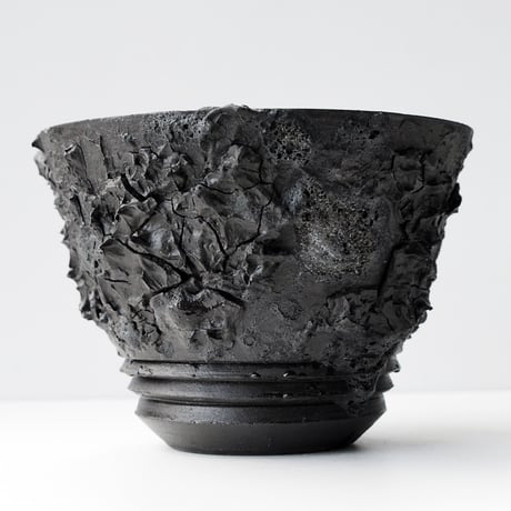 ＜ceramic pot ＞ SHARK  Matt Black type_MO01